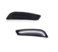 QINSHU Mirror Indicator 2PCS For Cadillac For CTS CTSV 2003 2004 2005 2006 2007 LED Amber Front Bumper Turn Signal Light Replace OEM Side Marker Lamps(Smoked Lens white)