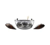 QINSHU Motorcycle Head Light For JOG 50 For ZR For Evolution For SA16J For SA36J For SA39J Motorcycle Scooter Headlight Front Turn Signal Light(White black Lamp)