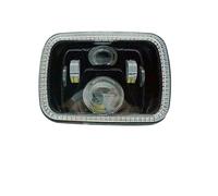 QINSHU Motorcycle Head Light For ZRX 1100 For 1200 5X7 Inch Rectangular Sealed Beam LED Headlights White DRL Amber Turn Singal Lights(1Piece Black 55W)