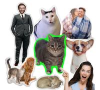 QINSHUI 2025 New Custom Pillows With Picture, Custom Body Pillow, Customized Funny Pillow, Personalized Photo Pillow Gifts for Friend Birthday, Custom Pet Pillow for Cat Dog Memorial Gifts