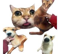 QINSHUI Customized Ugly Pet Pillows, DIY Abstract Personalized Custom Pet Pillow, Funny Cute Custom Cat Dog Pillow-No White Edges, Custom Stuffed Animals of Your Pet, Funny Gifts for Friends