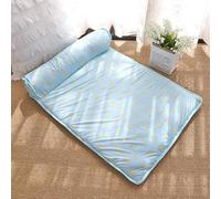 QINSHUI Ice Silk Cooling Mat for Dogs & Cats, 2023 New Cats/Dogs Cooling Bed with Pillow, Cute Cooling Cat Dog bed for Summer, Pet Cooling Mats for Dogs Cats Portable & Washable (F,L-80 * 60cm)