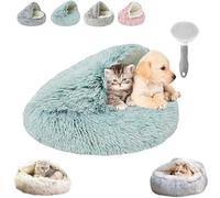 QINSHUI Lapcatz, Lapcatz Cat Bed, Lapcatz Nest Bed, Calming Dog Beds & Cat Cave Bed with Hooded Cove, Removable Washable Covered Plush Cat Bed for Indoor Cats (Green,15.7in)