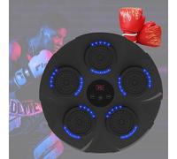 Qinshunxi Electronic Music Boxing Machine Wall Mounted Boxing Machine With Music And Lights, Smart Boxing Training Equipment Music Boxing Parent-Child Games, With Boxing Gloves (Black Child)