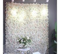 Qinshunxi Flowers Wall Panel Artificial Floral Backdrop Photo Background Flower Arrangements Romantic Wall Decor for Bridal Shower Indoor Ornament Balcony Wedding A-1x2m