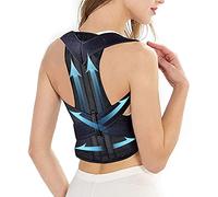 Qinshunxi Posture Corrector Full Back Brace For Women&Men-Lumbar Support Belt Waist Strap Prevent Scoliosis,Improve Hunchback,Relieve Neck Shoulder Back Pain (Black XS) (Black M)
