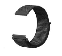 Qinsky Elastic Sport Watch Strap - Nylon Quick Release Watchband With Hook and Loop Fastener, Breathable Woven Black Lightweight Design (22MM)