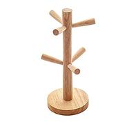 Qinsky Mug Tree,Wooden Mug Holder Tree Mug Holder Stand Cup Holders Wood Mug Rack Tree Mug Hooks for Kitchen Counter TabletopTea Coffee Cup Organizer