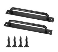 Qinsky Sliding Door Handles,2 Pcs Black Door Pull Handles Pull Push Door Handles Aluminium Alloy Handles with Screws for Cabinet Garage Shed Barn Gate Door Handles（212mm/8.3in）
