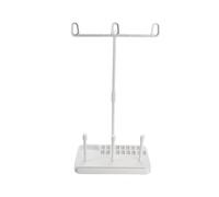 Qinsky Thread Stand,Three Cones Spool Stand Plastic Sewing Thread Holder 3 Spools Holder Base Thread Rack for Household Sewing Machine Embroidery Accessories