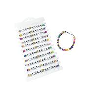 Qinstar 12 Pcs Handmade Polymer Clay Stretch Bracelets Hen Party Supplies Summer Beach Wedding Party Favors Gifts