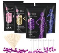 Qintora Hard Wax Beads for Hair Removal, 400g Stripless Wax Beads for Body, Brazilian Bikini Face Legs Eyebrow, Hot Waxing Beads with 10 Applicators 10 Nose Wax Sticks