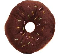 Qintreesify 1Pc Donut Dog Chew Toy Soft Plush Donut Sound Toy Cute Pet Bite Squeaker Sound Puppy Dog Plush Chewing Toy Pet Supply for Puppy,Funny Gifts for Pet (Coffee)