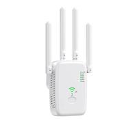 Qinux Spiddy wifi Extender 1200Mbps Dual Band 4 - Antenna WiFi Extender Booster, Repeater/Router/AP Mode, Quick Setup, UK Plug for Home WiFi