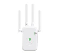 Qinux Spiddy wifi Extender 1200Mbps Dual Band 4 - Suitable for nome network connections (White)
