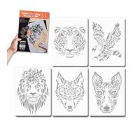 QINXUANGE 11PCS Scratch Art Scratch,templates for Crafts, Rainbow Painting Sketch Paper,Scratch Art for Adult and Kid,A4 Size, No Paint Needed, Beginner-Friendly Creative Set
