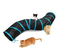 Qinxuepet Cat Tunnel S-Shape Cats Cave with, InteractiveCat Toys, Indoor Foldable Cat Tubes and Tunnels for Kittens, Puppies, Kitten, Rabbit