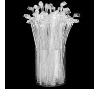 Qinyoung 200 Pcs Golf Cocktail Stirrers Swizzle Stir Sticks 7.3 Inch Plastic Drink Stirrer Sticks for Cocktails Coffee Liquor Cake Pops Golfing Club Gifts Golf Party Favors Decorations (Clear)