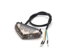 QINYUML Tail Light Red Motorbike LED Tail Light ATV White License Plate Light Rear Brake Lamp For Dirt Bike For Scooter For Cruiser For Chopper 12V