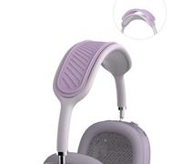 QINZAC AirPods Max Headphone Cover, Soft Silicone Comfort Cushion, Top Pad Protector, Compatible with Apple AirPods Max (2020/2024), Purple, Nature Pattern, Heavy Duty Protection, Everyday Use, Travel