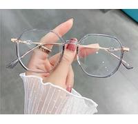 QINZHENZ Anti UV Reading Glasses Anti Blue Light Computer Readers Oversized Classic Flat Light Mirror Eyeglasses (Color : Gray, Size : +350)