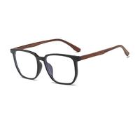 QINZHENZ Lightweight Computer Readers Blue Light Blocking Reading Glasses TR Frame Eyewear Anti Glare Flat Light Mirror(Sand-Black,+0.00)