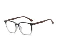 QINZHENZ Lightweight Computer Readers Blue Light Blocking Reading Glasses TR Frame Eyewear Anti Glare Flat Light Mirror(Black-clear,+0.00)