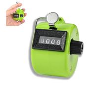 QinZiEn 4-Digit Clicker Counter,Handheld Counter Hand Mechanical Counters Clickers,Golf Counter Clicker,People Counter Clicker,Number Clicker Counter,Mechanical Tally Counter for Shots,Knitting,green