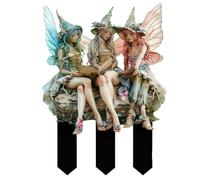 QinZiEn Bohemian Style Fairy Garden Ornaments,2d Acrylic Fairy Stakes Fai-ry Garden Accessories,Ga-rden Orna-ments Outdoor,Gar-den Ornam-ents Outdoor Sale Large,Small Ga-rden Orna-ments Out-door