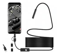 QinZiEn Endoscope Snake Camera for Phone,Type C Inspection Camera With Light, Endoscope Inspection Cam/era with 6 Led Lig/hts,Drain Ca/mera with Light,Drain Ins/pection Ca/mera（1.5m Flexible Wire）
