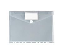 QINZITAO A 4 File Folder Clear Document Bag Document Folder with 11 Hole Edges Paper Storage Bag School Office Supplies