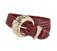 QINZITAO Braided Women’s Belt Adjustable Gold Clasp Stretchy Waistband Decorative Dress Sash for Casual or Formal Outfits