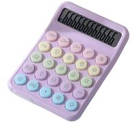 QINZITAO Colorful 12Digit LCD Display Calculator Large Buttons Auto Sleep Mechanical Keypad Calculator for Office School Use