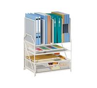 QINZITAO Desk Organiser File Holders Large Capacity Paper Letter Tray with Drawer and Pen Holders Office Supplies for Library Dorm