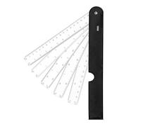QINZITAO Fan Shaped Architect Engineering Ruler Folding Metric Scale Ruler Clear Measuring Tool for Architecture Drawing Sewing