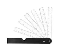 QINZITAO Fan Shaped Architect Engineering Ruler Folding Metric Scale Ruler Clear Measuring Tool for Architecture Drawing Sewing