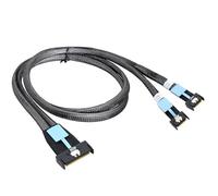 QINZITAO Fast Speed PCIe Gen 5 Splitter Cable Double Straight Connectors for Server Data Transfer 50cm