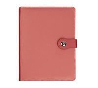 QINZITAO Leather Notebook 160 Pages College Ruled Refillable 6 Rings PU Binder Notebook Hardcover Journal for Writing Journaling