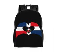 QIOEURYU Backpack Custom We Heart Dominican Republic Flag Series Travel Men Women School Computer Bookbag College Student Daypack Bags Leisure Outdoor Holiday Gifts