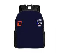 QIOEURYU Backpacks Custom Dutch Flag Number 1 Racing Car Driver Men Women School Computer Bookbag College Student Daypack Bags Leisure Outdoor Holiday Gifts