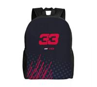 QIOEURYU Backpacks Custom Max Dutch Flag Number 33 Racing Car Driver for Women Men Water Resistant College School Bag Printing Bookbags Leisure Outdoor Holiday Gifts