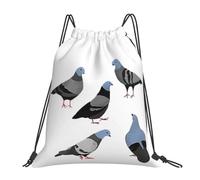 QIOEURYU Backpacks Design 33 - The Pigeons Casual Portable Drawstring Bags Storage Bag BookBags For Travel School Leisure Outdoor Holiday Gifts