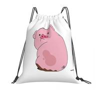 QIOEURYU Backpacks for Men Women Waddles The Pig Fashion Portable Drawstring Bags Drawstring Bundle Pocket Storage Bag BookBag For Travel School Leisure Outdoor