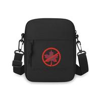 QIOEURYU Backpacks Maple leaf forbidden sign,text Men Crossbody Bag Single Shoulder Women Cartoon Anime Film Printing Design Unisex Leisure Outdoor