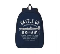 QIOEURYU Backpacks Sling Bag Battle Of Britain Canvas Supermarine Spitfire Fighter Pilot Aircraft College Bookbag Fits 15 Inch Laptop Leisure Outdoor Holiday Gifts