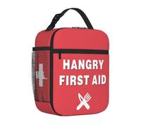 QIOEURYU Classic Unisex Bag Funny Hangry First Aid Insulated Lunch Box-Emergency Snack Kit Portable Lunch Bags Reusable for Women Men & Kids Gift Outdoor