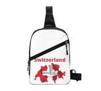 QIOEURYU Classic Unisex Bag Swiss Switzerland Flag Chest Men Sling Crossbody Backpack Chest Travel Hiking Daypack Shoulder Bag Outdoor Comfortable and Durable