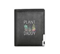 QIOEURYU Classic Wallet Plant Daddy Cactus Succulent Potted Plants Graphic Print Stylish Men's Business Casual Elegant Simple Practical C for Men and Women