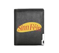 QIOEURYU Classic Wallet Sinn Féin Business Mens Casual Elegant Simple Practical Stylish Printing Graphic Creative Pre for Men and Women