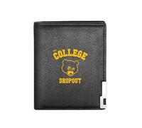 QIOEURYU Classic Wallet The College Dropout Bear Graphic Print Business Mens Casual Elegant Simple Practical Stylish Printing Grap for Men and Women
